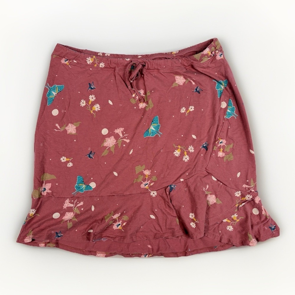 PATAGONIA Alpine Valley Skirt Night Pollinators Space Knit Flounce Spanish Red L